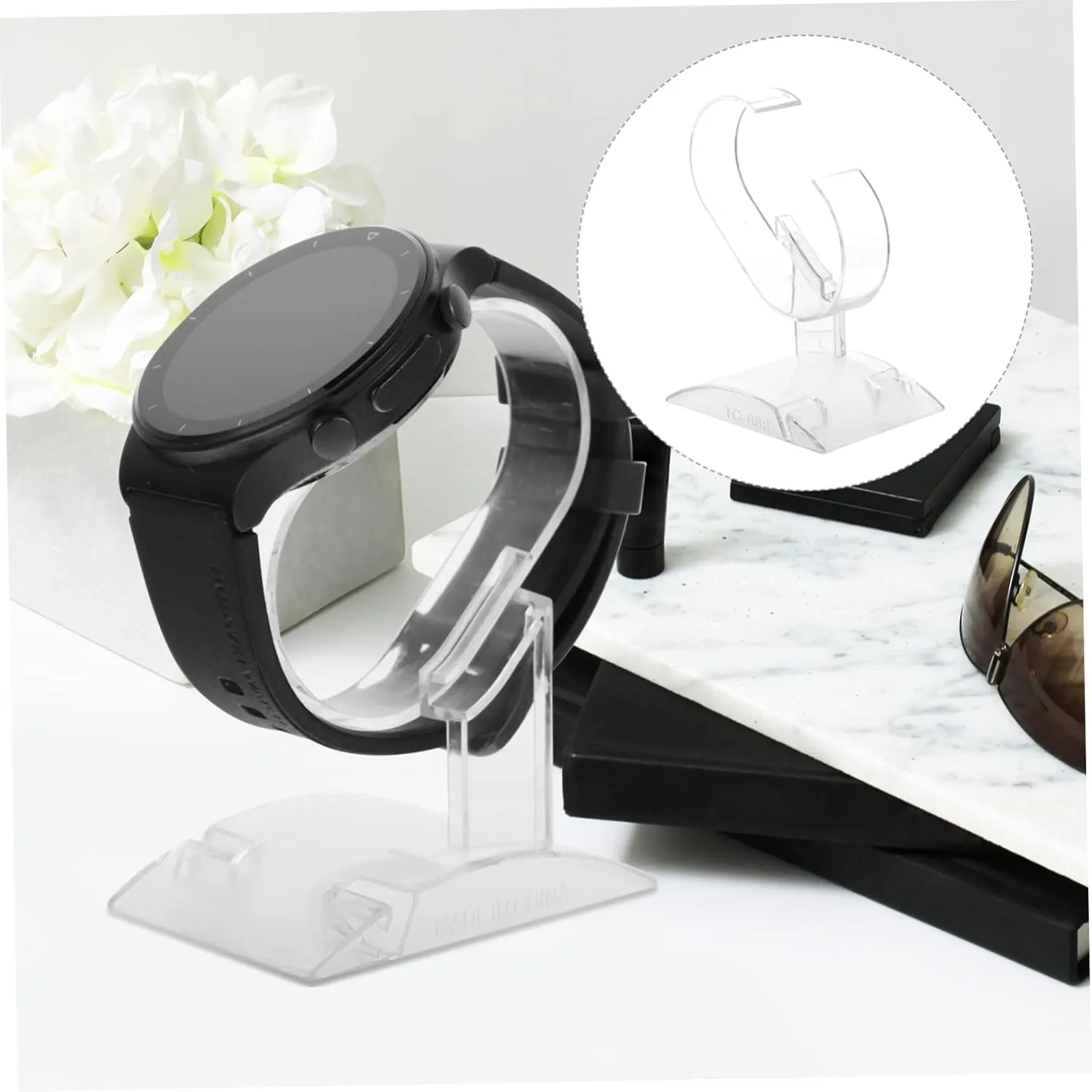 nostril negotiation Jewelry Display Racks Transparent Watch Holders for Bracelet Jewelry Organization Durable Watch Display Stand for Home Shop Use VALICLUD 20pcs 