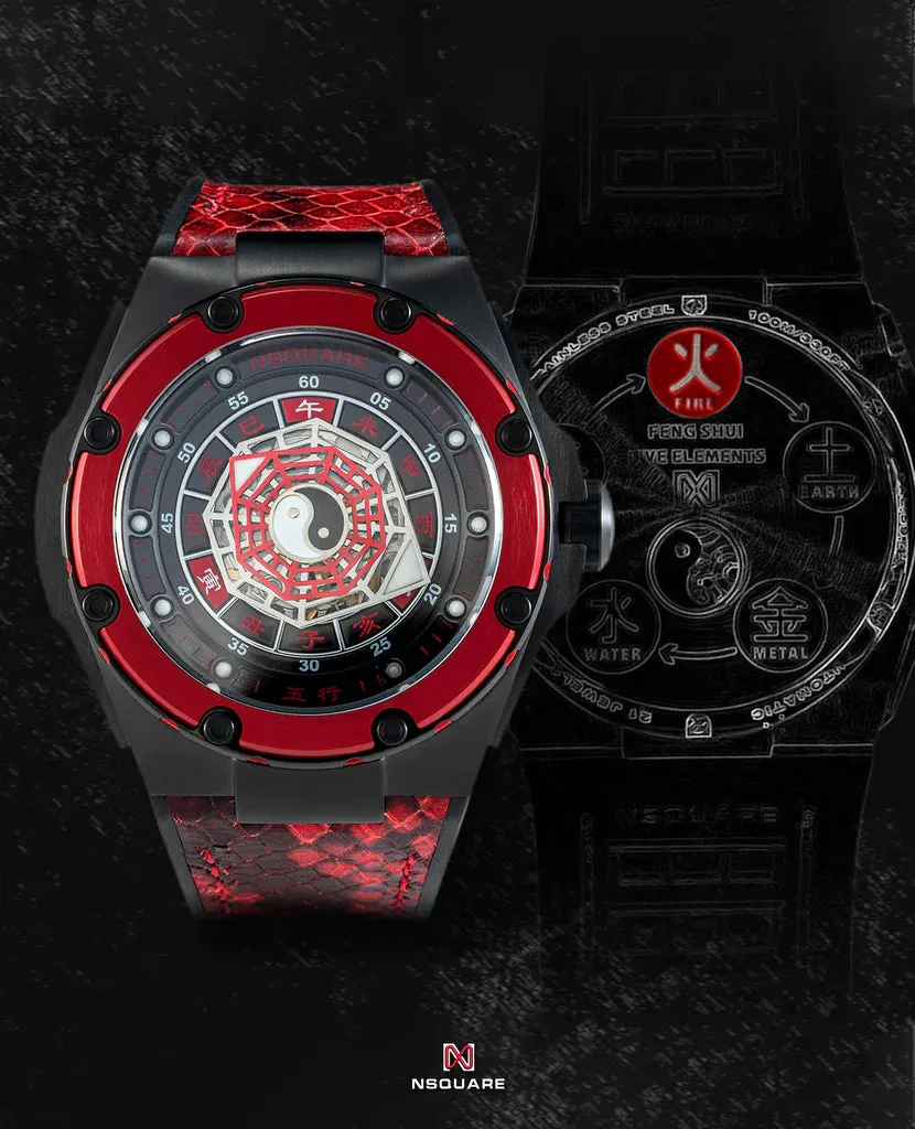 NSquare Five Elements Watch N59.4 Fire Attributes Red