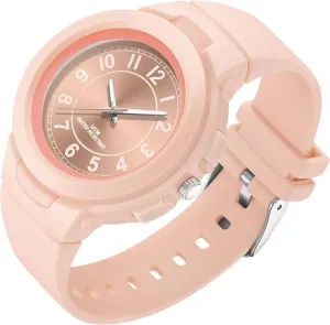 Numerals Analog Quartz Wrist Watches Easy to watcher metric cleanliness Read findtime White Watch for Women 5 ATM Water Resistant Silicone Band Arabic 