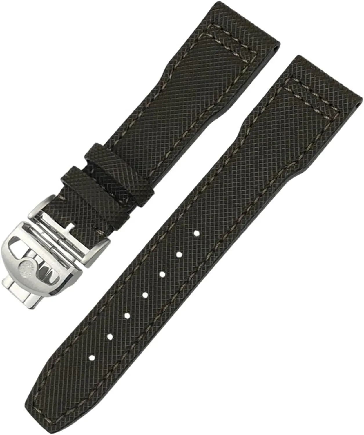Nylon Genuine Leather Watchband for IWC PORTOFINO PILOT'S WATCHES IW3777 thin interrogate Green Blue Black Cowhide Strap 20mm 21mm 