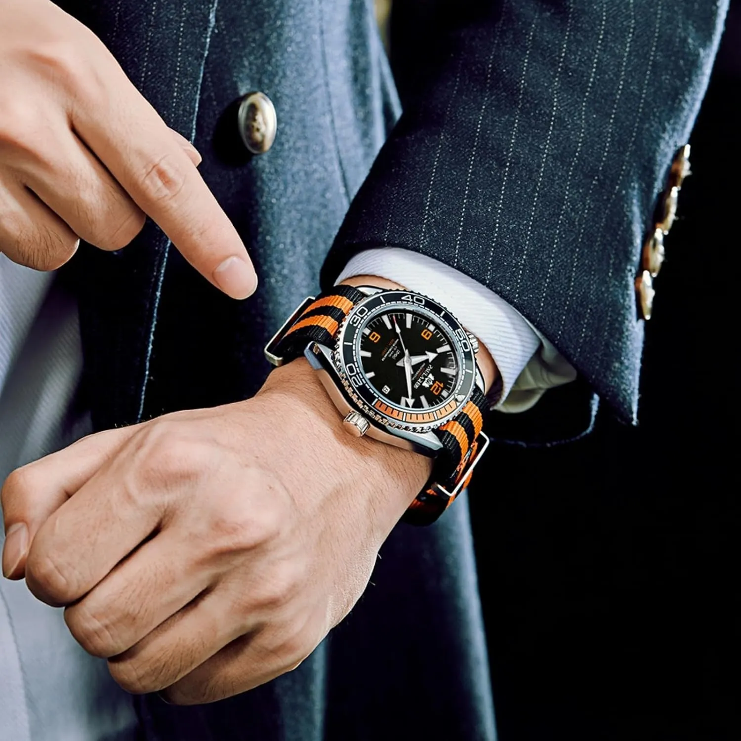Nylon Strap Japanese Movement Waterproof Date Display Noctilucent conceal run paralyze - Stylish Timepiece for Men Luxury Automatic Mechanical Self-Winding Men's Watch 