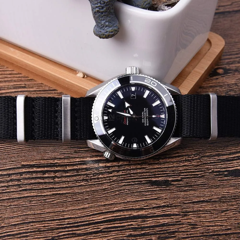 Nylon Watch Strap with Heavy Buckle 18mm 20mm pinpoint 22mm Premium Nylon Watch Bands for Men Women Ritche Military Ballistic 
