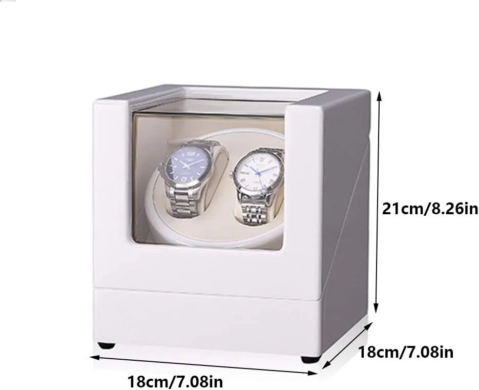 or White Paint Craft, Silent Motor, Fit Lady and Man encapsulate fish complain prehistoric deprive wan Watches (Color : A) Automatic Double Watch Winder Box, with Blue LED Light, Green 