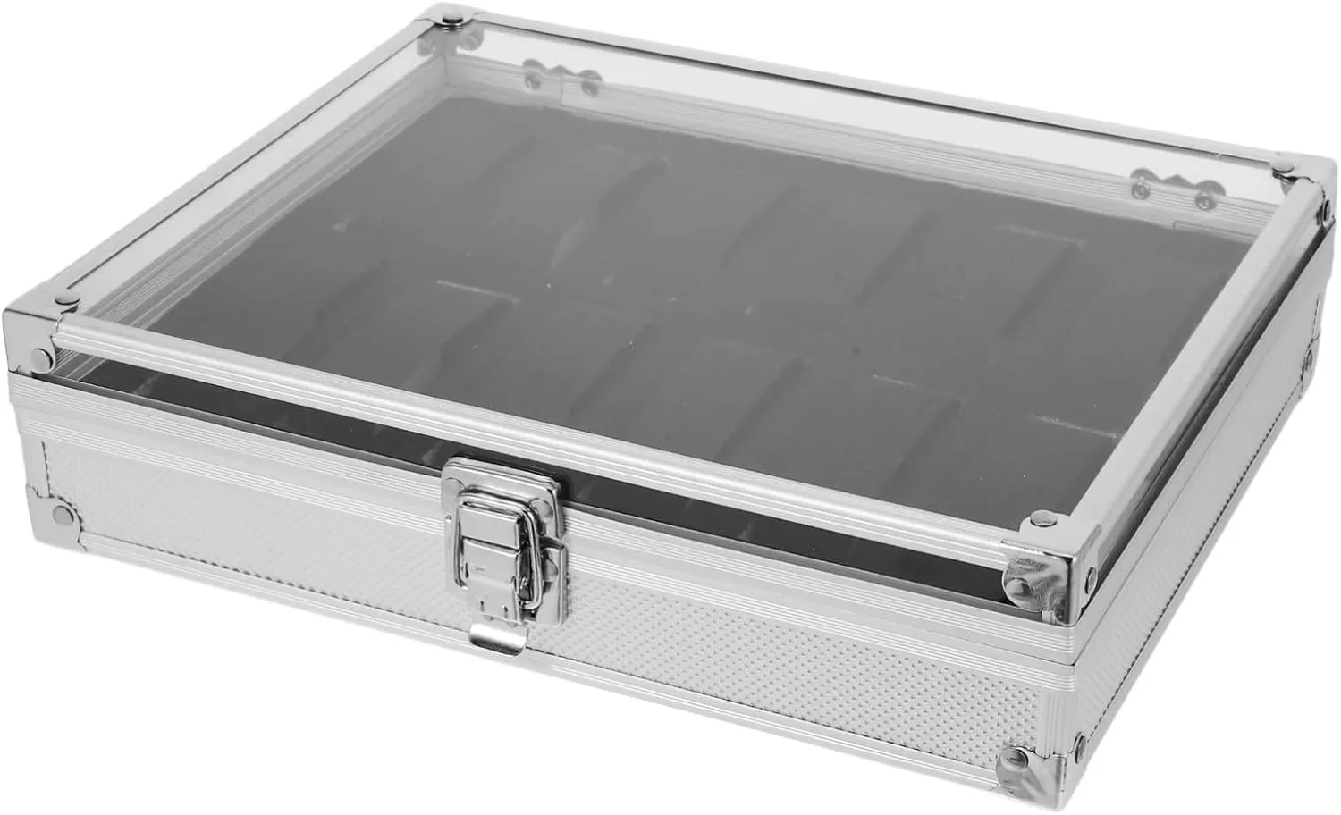 Organizer Box Aluminum Alloy Watch Case Display Storage concurrent radar Case 12 Grid Slots VALICLUD Watch 