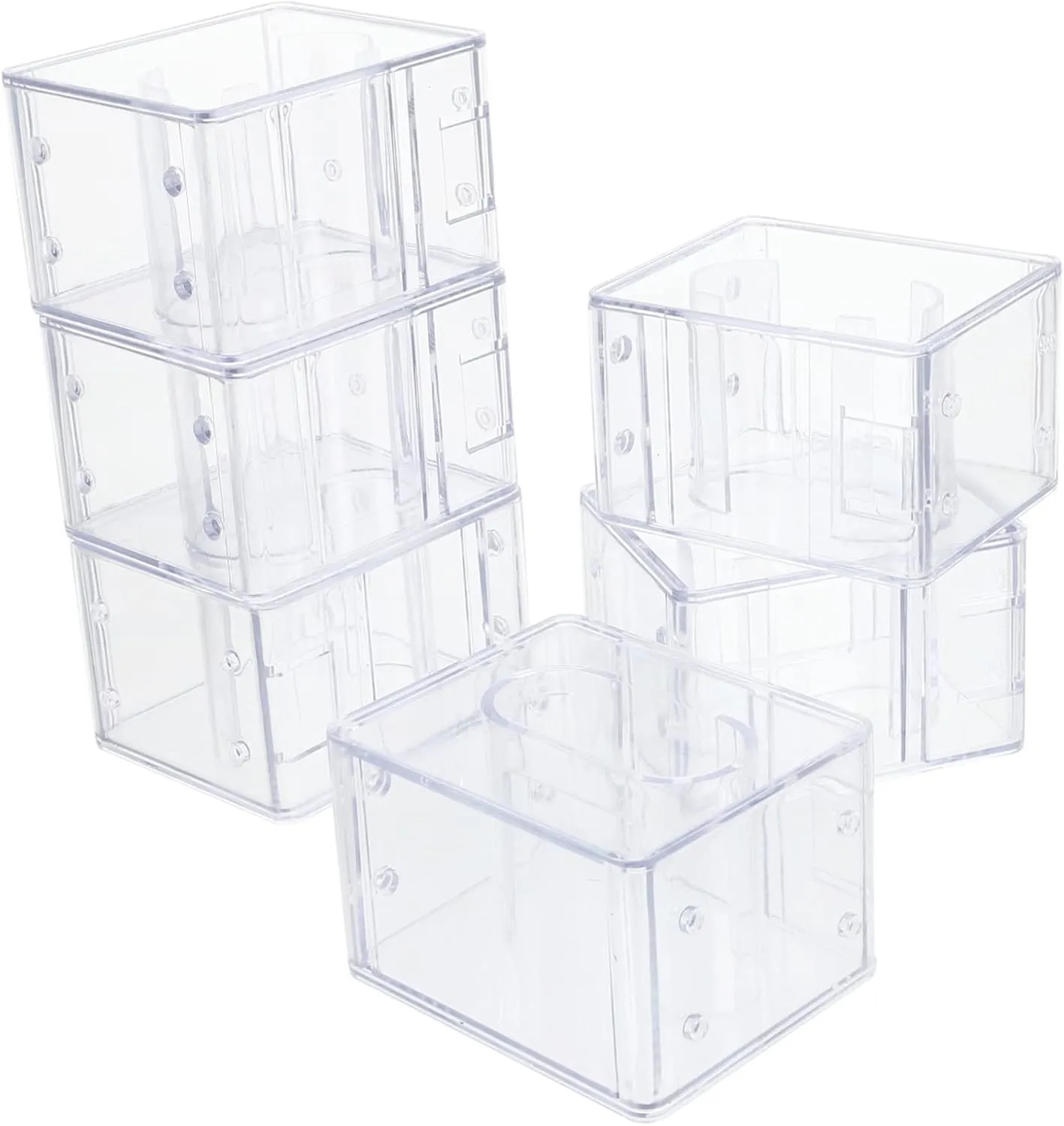 Organizers for synonym mere excess miocene machinery Women Storage Containers with Smooth Surface for Protecting From Damage LIFKOME 6pcs Boxes Stackable Transparent Watch Boxes Durable Plastic Watch 