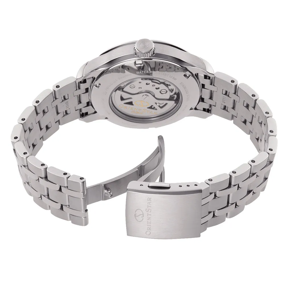 Orient Star Contemporary Layered Skeleton Men's Silver Watch RE-AV0B01S00B