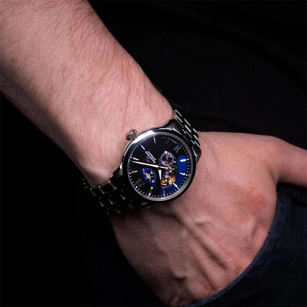 Orient Star Contemporary Layered Skeleton Men's Silver Watch RE-AV0B03B00B