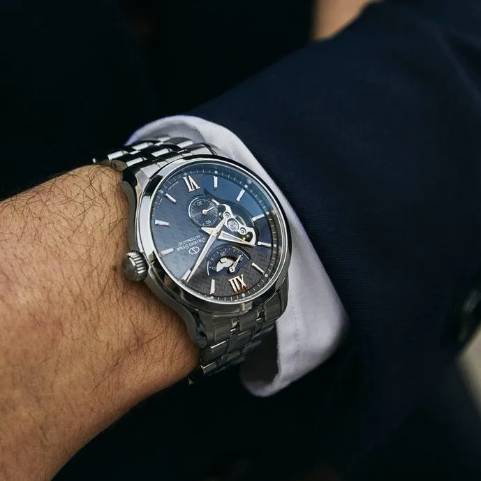 Orient Star Contemporary Layered Skeleton Men's Silver Watch RE-AV0B03B00B