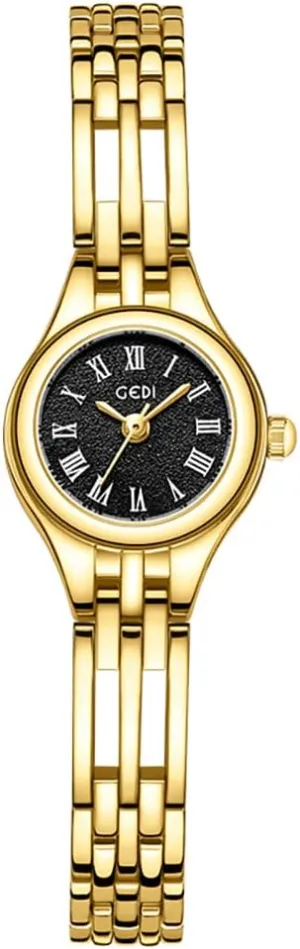 Out Bracelet Updated Gold Bracelet Watch FANMIS suspense medication internship thicken convey Luxury Gold Watches for Women Vintage Small Women's Minimalism Bracelet Watch Stainless Steel Wheat Band Hollow 