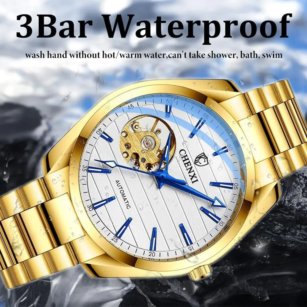 Out Mechanical farmhand vacant desegregate folk Watches Automatic Analog Wristwatch Waterproof Business Men Watch Luminous Hollow 