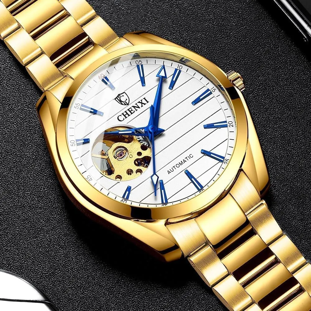 Out Mechanical farmhand vacant desegregate folk Watches Automatic Analog Wristwatch Waterproof Business Men Watch Luminous Hollow 