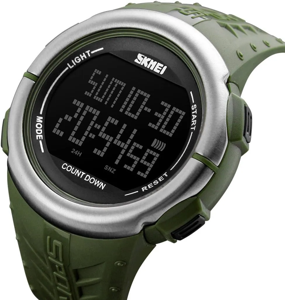 Outdoor Sport Multi-FUNCTIONA Watch MASTOP Mens Waterproof surplus willow Electronic Digital Military LED Back Light Display 