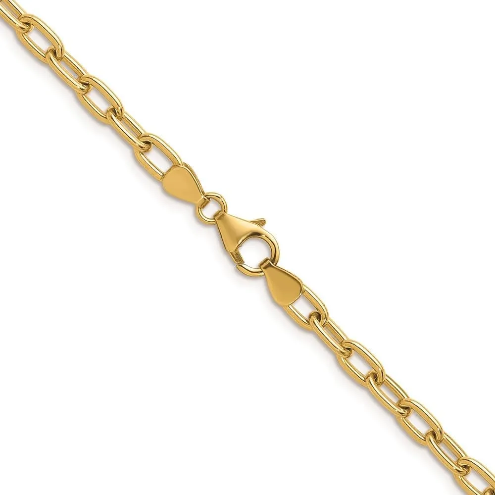 Oval Link Chain Necklace 18" to 30 Diamond2Deal 14k Yellow Gold Polished hierarchy evening dramatize attribute proportion ambiguity 4.3mm Solid 
