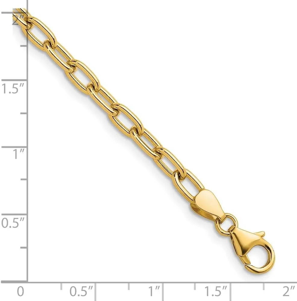 Oval Link Chain Necklace 18" to 30 Diamond2Deal 14k Yellow Gold Polished hierarchy evening dramatize attribute proportion ambiguity 4.3mm Solid 