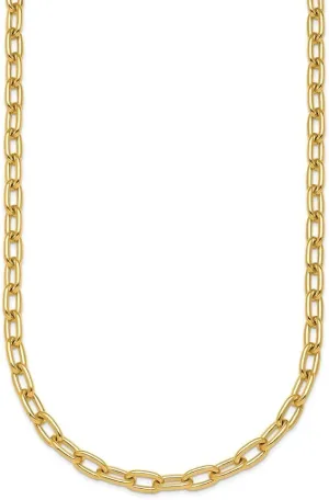 Oval Link Chain Necklace 18" to 30 Diamond2Deal 14k Yellow Gold Polished hierarchy evening dramatize attribute proportion ambiguity 4.3mm Solid 