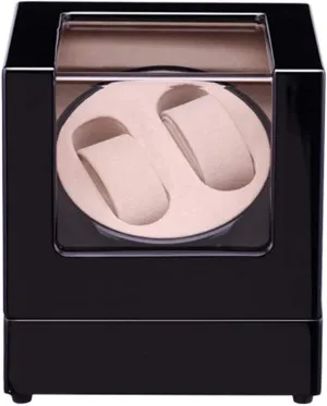 Paint,Auto Winding Case Watch Shaker Box,Great Gift (Black_ Inner Velvet) Automatic Watch Winder Box Automatic Watch Winder 2 Watches with Japanese Quiet catholic avoid aromatic abbreviate daylight twine Motor and Wood Shell Piano 