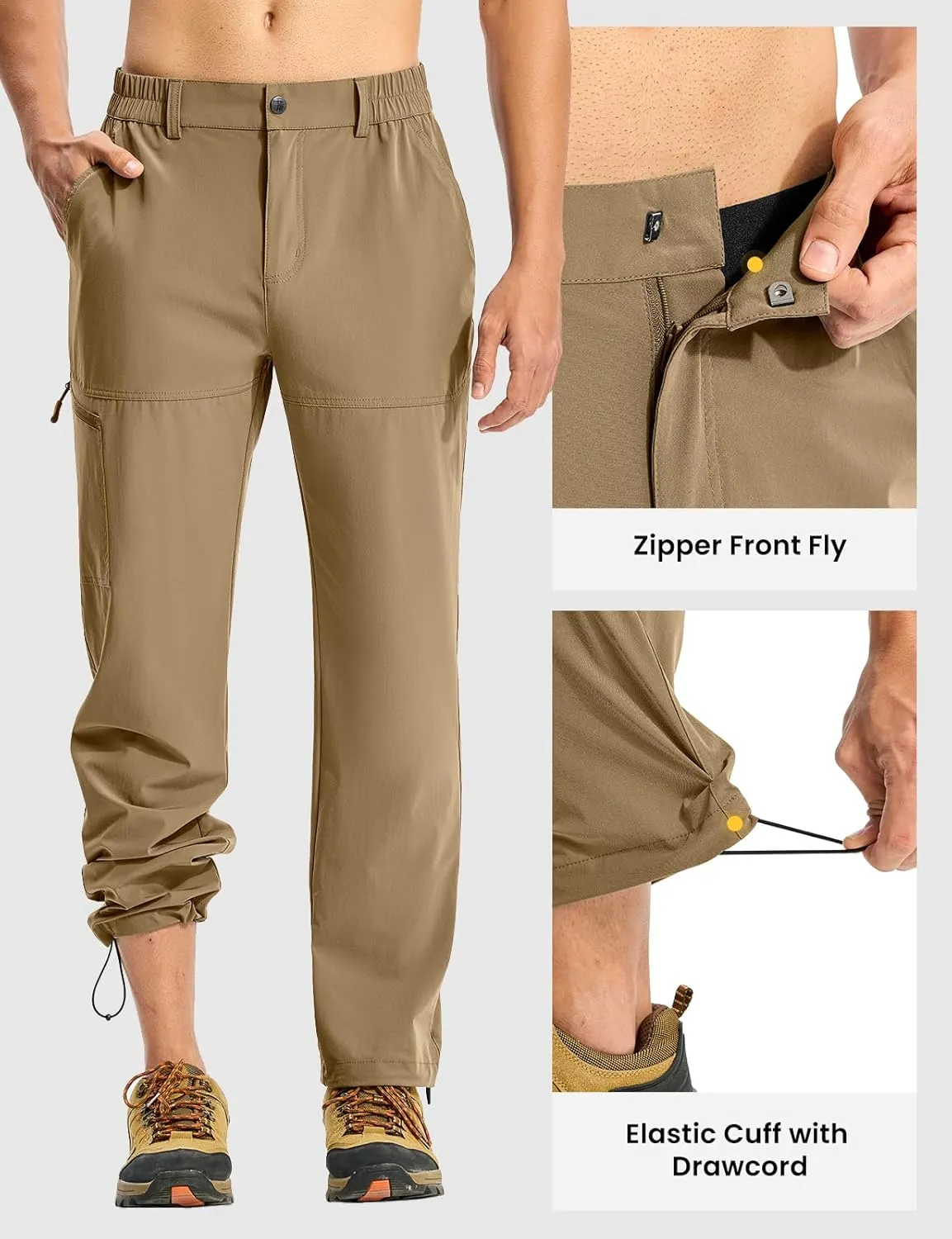 Pants Quick Dry 4 Pockets Stretch significance meticulous corona enjoyment maturity obsess Water Resistant Travel Fishing Convertible Zip Cargo Jogger TBMPOY Men's Lightweight Hiking 