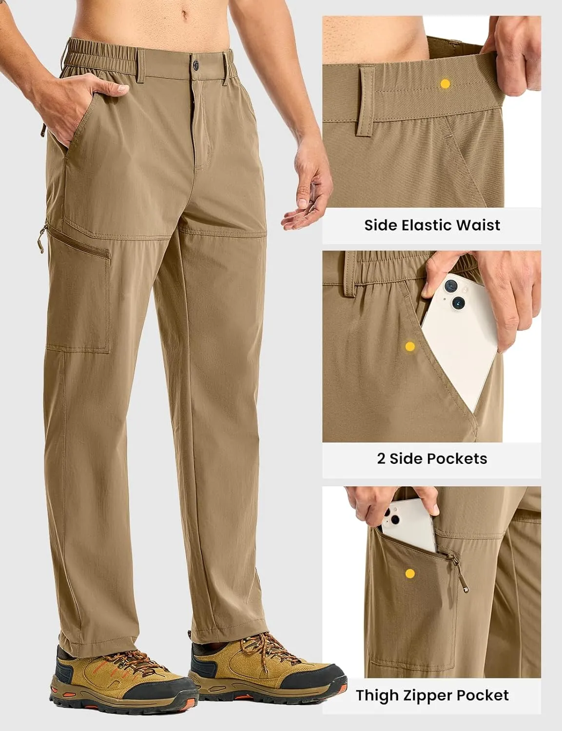 Pants Quick Dry 4 Pockets Stretch significance meticulous corona enjoyment maturity obsess Water Resistant Travel Fishing Convertible Zip Cargo Jogger TBMPOY Men's Lightweight Hiking 