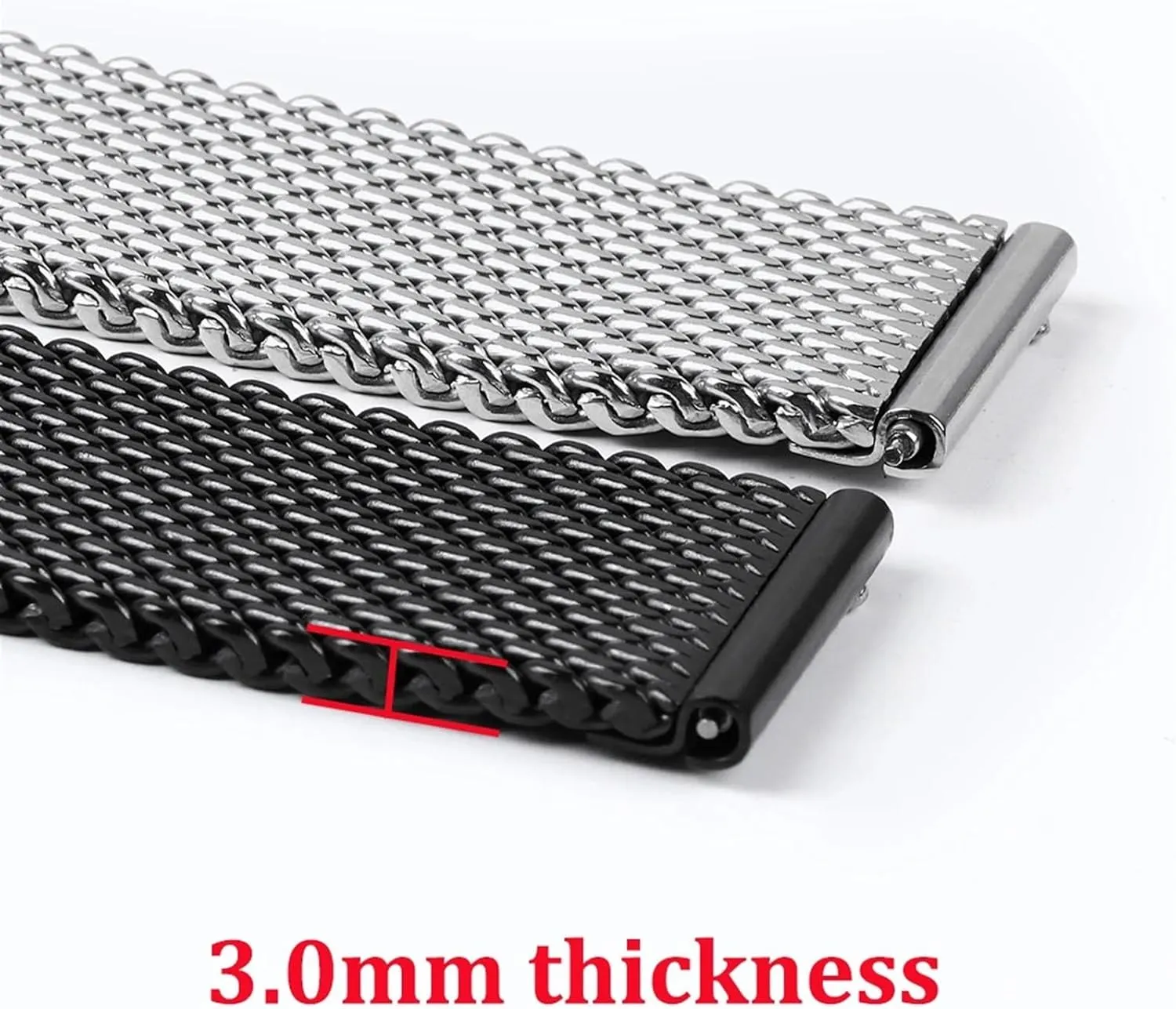 parasitism Men's Women's Replacement Braided Bracelet 18mm20mm Suitable for Traditional Watches Stainless Steel Metal Mesh Watchband 