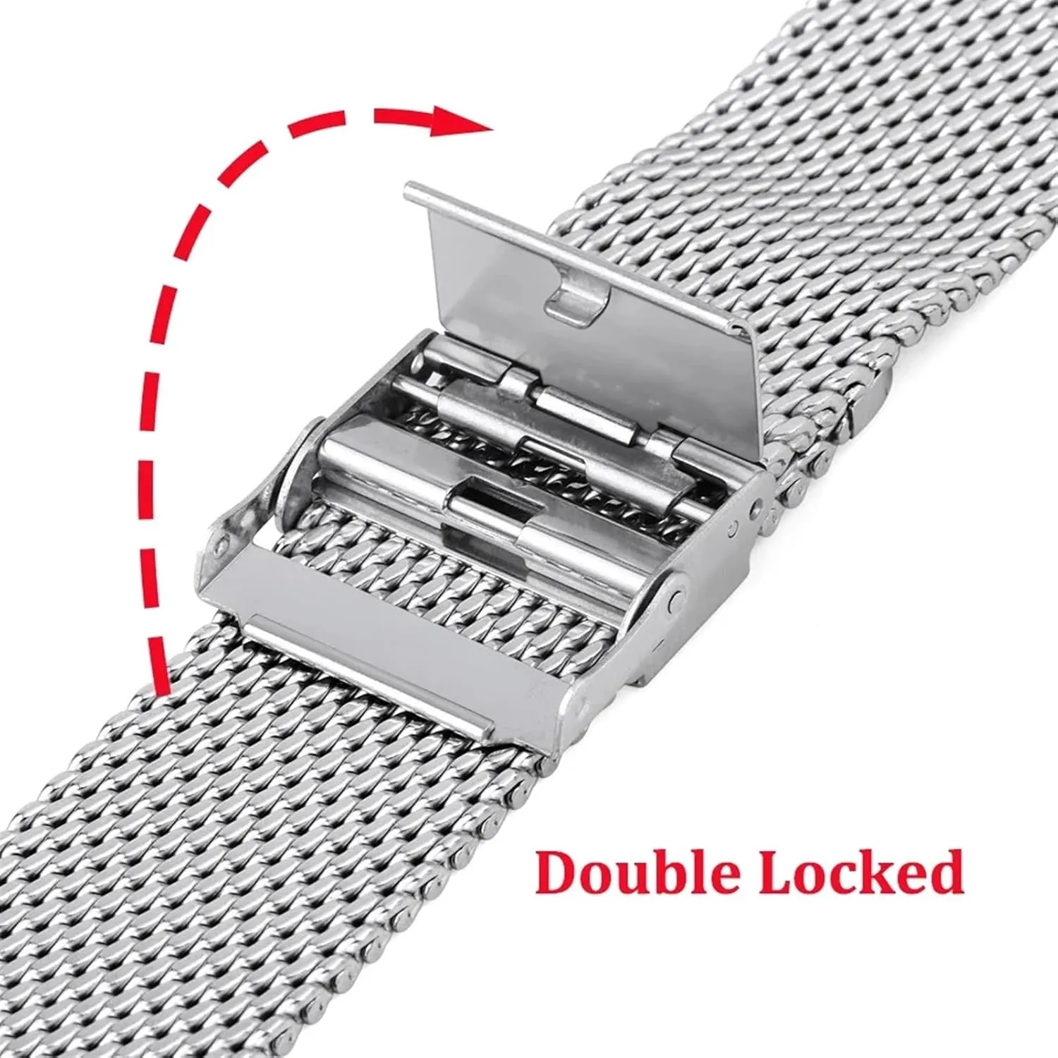 parasitism Men's Women's Replacement Braided Bracelet 18mm20mm Suitable for Traditional Watches Stainless Steel Metal Mesh Watchband 