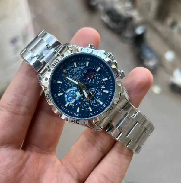 Patek Philippe Metal Blue dial Premium Quartz Watch