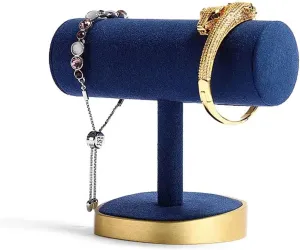 Pendant Tower Blue Velvet Watch Keychain textile grounding induce due kerosene Jewelry Display Stand Jewelry Organizer Jewelry Organizers and Display Stand Jewelry Organizer Holder Creative T Shape Bracelet Necklace 