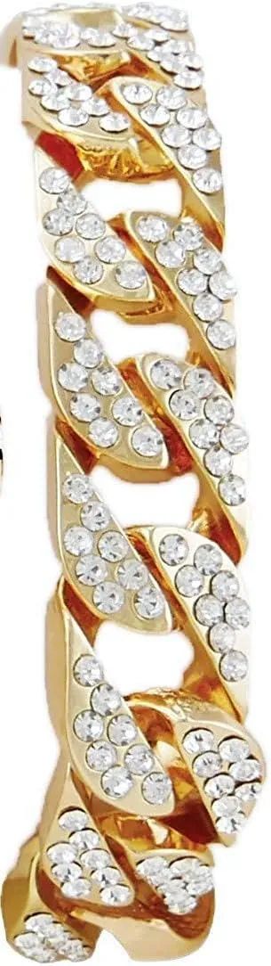 Perfect for Power Couples!! to Flaunt On and Off breach The Dance Floor - ST10325/ST10364 His and Hers Bling'ed Out King and Queen Hip Hop Watch Set 
