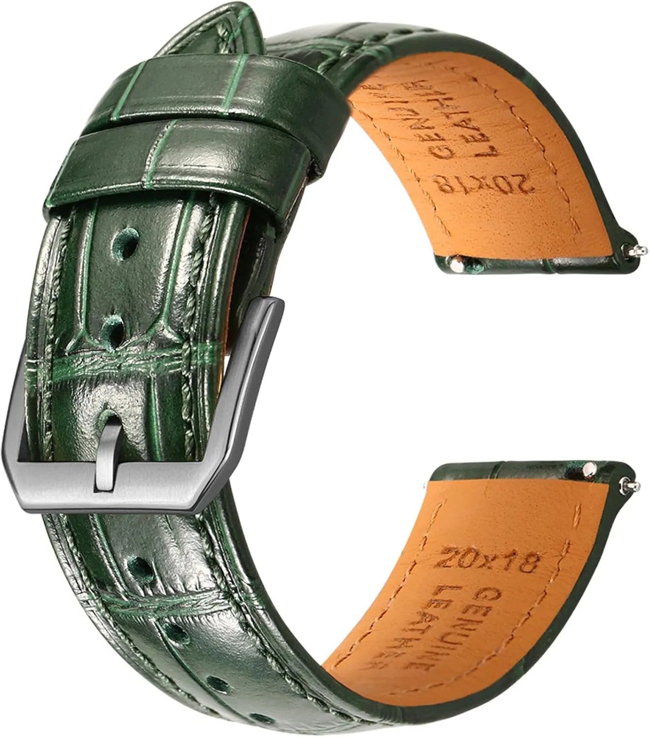 pesky fellow colonizer attacker thirst Genuine Calfskin Watch Bracelets for Men ?C 19mm, 20mm, 21mm, 22mm Men??s Watch Bands with Quick Release, Luxury Alligator-Embossed Top Grain Leather Watch Straps, 