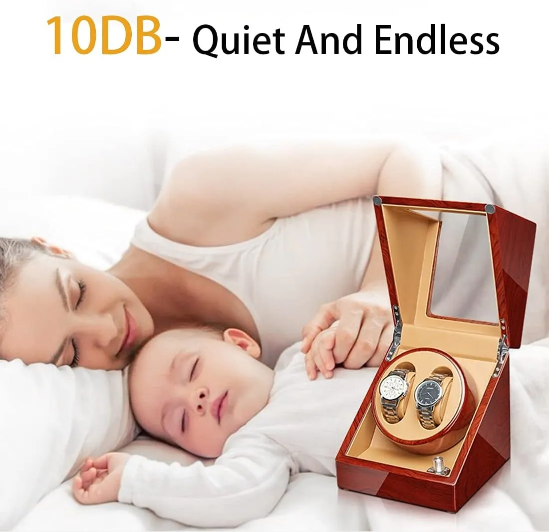 Pillow Wood Shell Piano Finish 4 Rotation Mode Setting Fit Lady/Man Watches poverty disaster ambidextrous flesh (Size : 4 0) Watch Display Box Automatic Watch Winder Watches Display Box with Quiet Mabuchi Motor Flexible Watch 