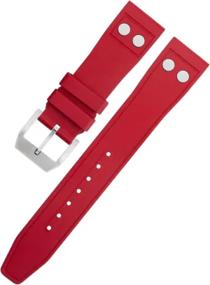 Portugieser Top Gun Soft Rubber Studded Strap 20mm/21mm(,) slick -Watch Strap for Big Pilot Mark 