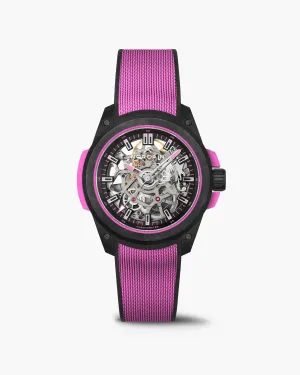 Pre-Order: NORQAIN Wild ONE Skeleton 39mm Hyper Pink