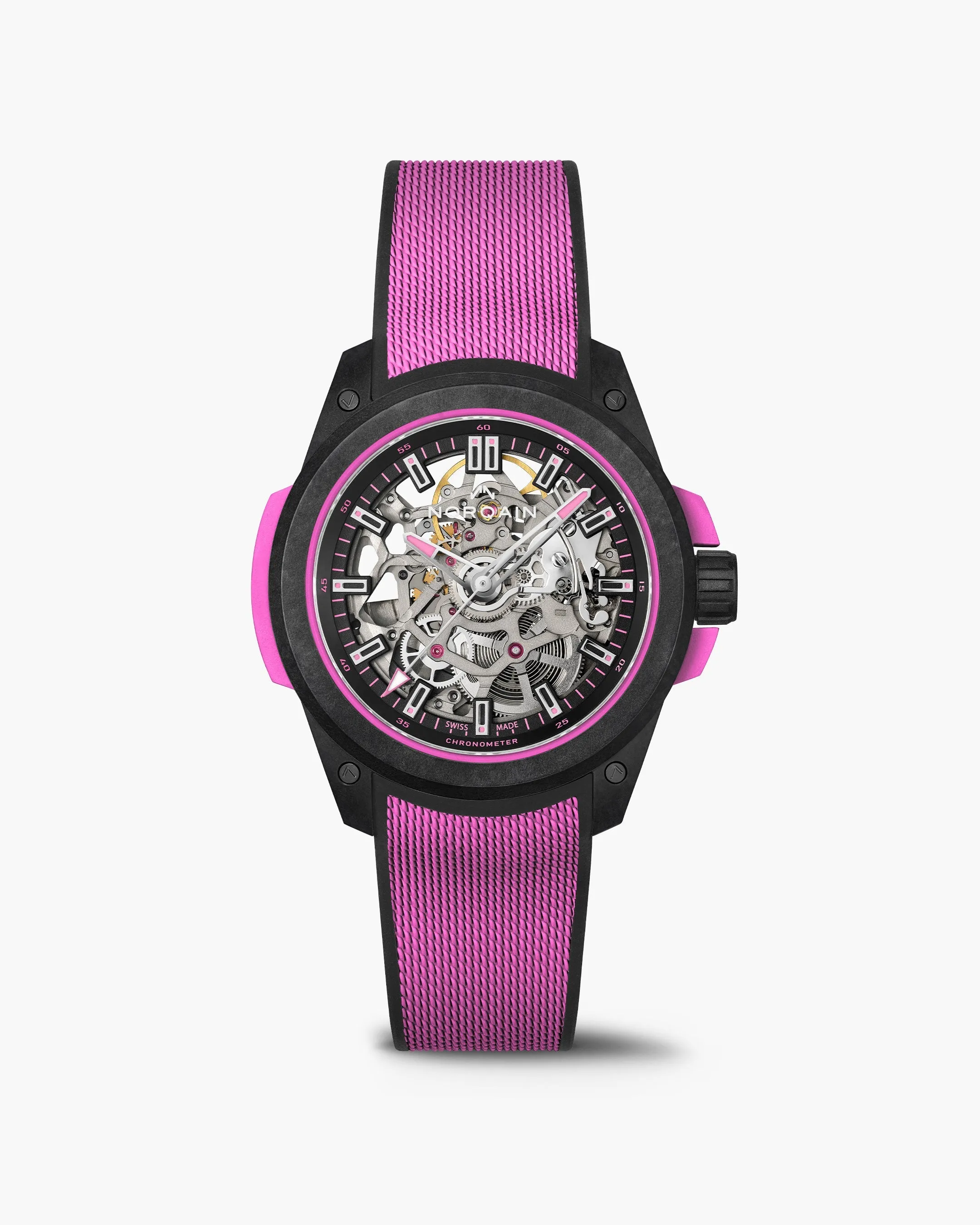 Pre-Order: NORQAIN Wild ONE Skeleton 39mm Hyper Pink