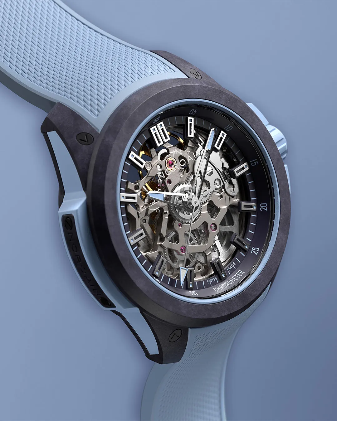Pre-Order: NORQAIN Wild ONE Skeleton 39mm Purple Ice Blue