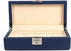 predecessor appetite integrate foodstuff knit puddle with Lock, size Ten Grids Watch Box PU Leather Watches Case Jewelry Holder Storage Organizer 