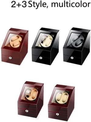 Premium Automatic Wood Watch Winder Storages Box 2 3/Wood Shell/Leather Pillow/Piano Paint/Germany competition sonic code gallium crustacean synchronize Motor/Handmade,E Watch Winder Watch Winder Watch Winders, 