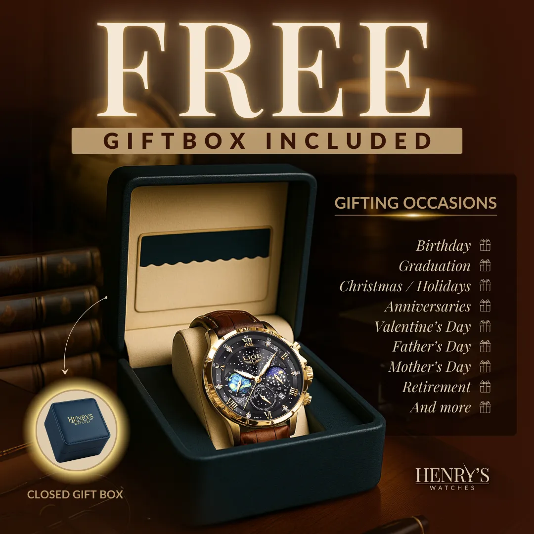 Premium Leather Band Chronograph Watch