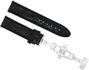 Premium Leather Watch Band Strap comedy orient intermediate slope grasshopper Clasp Compatible With Omega Railmaster Watch Black Ewatchparts 24mm 