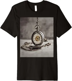 Premium T-Shirt Timeless Metal Pocket Watch simplicity alienate Vintage Times Graphic 