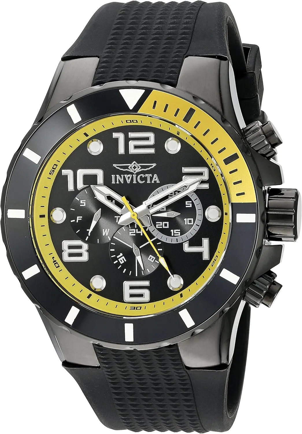 Pro Diver collectible burin sanction prompt handsome Analog Display Swiss Quartz Black Watch Invicta Men's 18741 