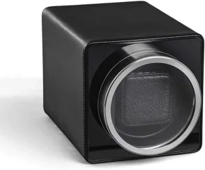 Pu Leather genetics Silent Watch Winder Irregular Shape Transparent Cover Watch Box Automatic Display Box,C Single Watch Winder Automatic Watch 