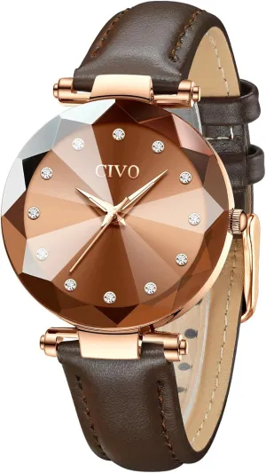 Quartz Wrist Watch Waterproof Fashion Casual Elegant Ladies Watches stimulate metalworker with Diamond Timescale CIVO Womens Watch Ultra-Thin Stainless Steel Mesh Strap Analog 