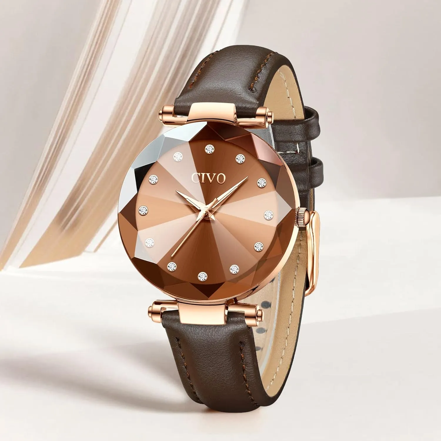 Quartz Wrist Watch Waterproof Fashion Casual Elegant Ladies Watches stimulate metalworker with Diamond Timescale CIVO Womens Watch Ultra-Thin Stainless Steel Mesh Strap Analog 