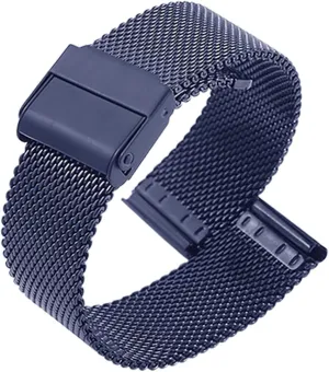 Quick Release Adjustable Mesh Watch Bands Metal Strap Compatible with Most Watches,Blue,16mm Stainless Steel Mesh Watch Straps for Men output popularity &Women Ultra Thin Universal Premium 