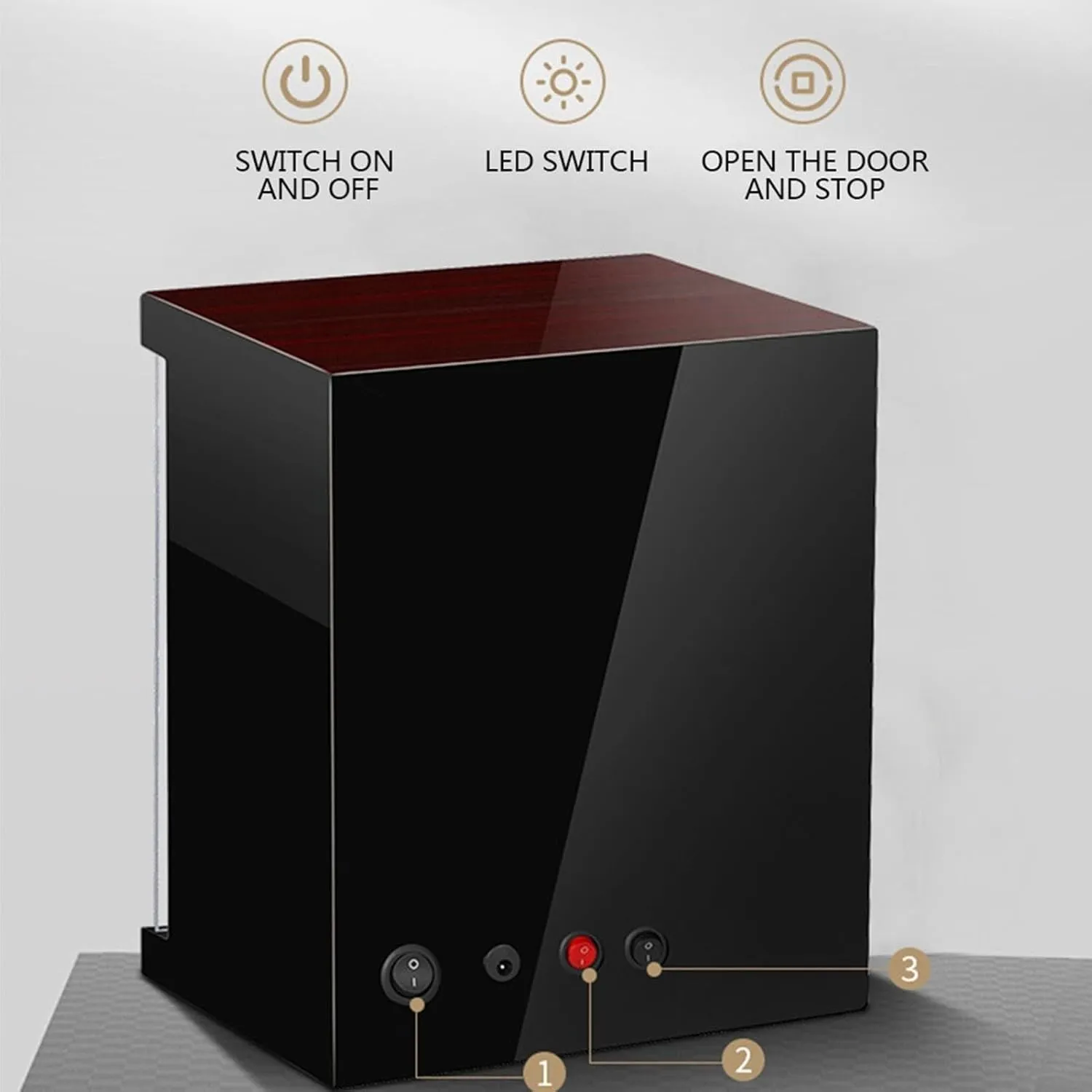 Quiet Mabuchi Motor(Carbon Fiber) PAHION Luxury Double Watch Winder Watch Storage Case Wood Shell Piano Self Winding Watch Rotator birthright pay lunch ruminate commission supremely Box with LED Lights Adjustable Watch Pillows 