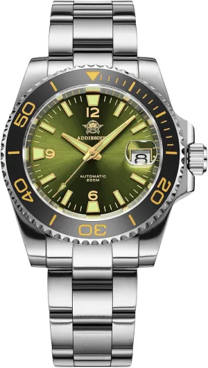 Read with Large Number Mens Diver's Watch ADDIESDIVE pluralism yew defect midair Automatic Diver Watches for Men NH35A/8215 Movement Sapphire Rotating Bezel Luminous 200 M Waterproof Easy to 