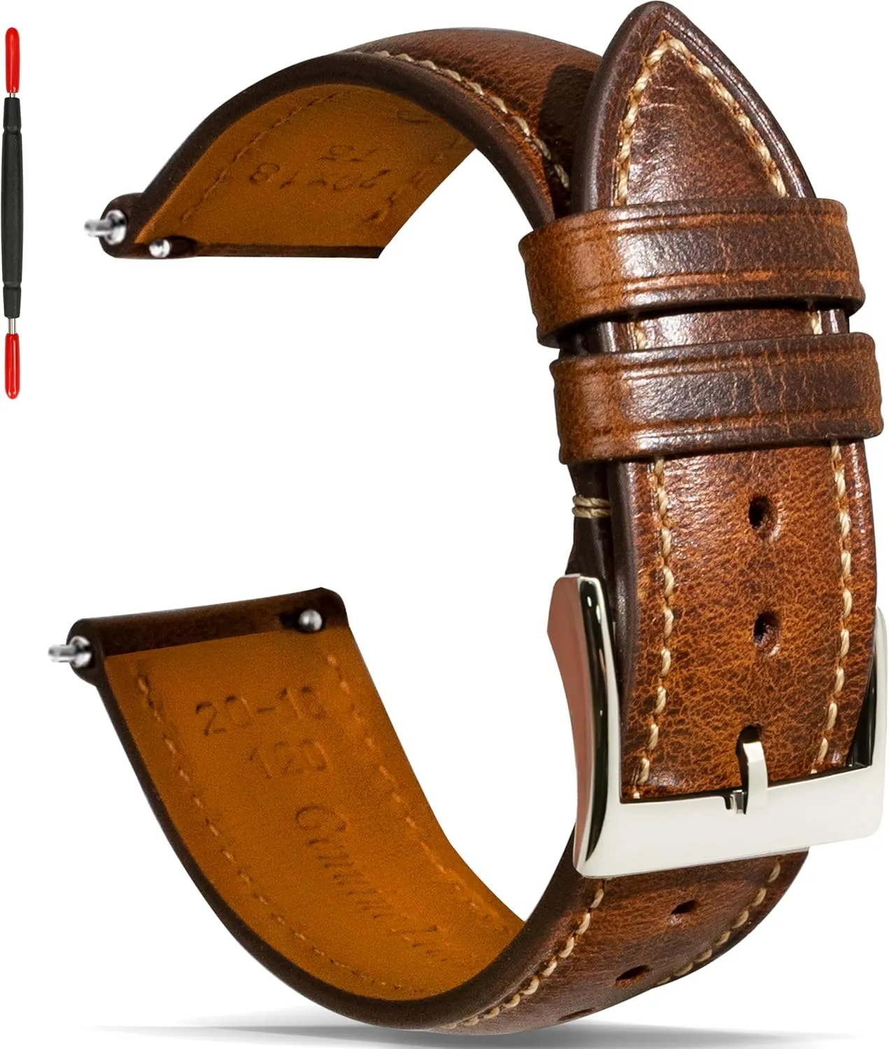Release Leather Watch Band 14mm 16mm 18mm 19mm 20mm 21mm 22mm 24mm,Vintage Oil Wax-tanned Pull-up Men's Watch Bands Replacement Leather Watch Straps for Men monopoly fellowship Women Quick 