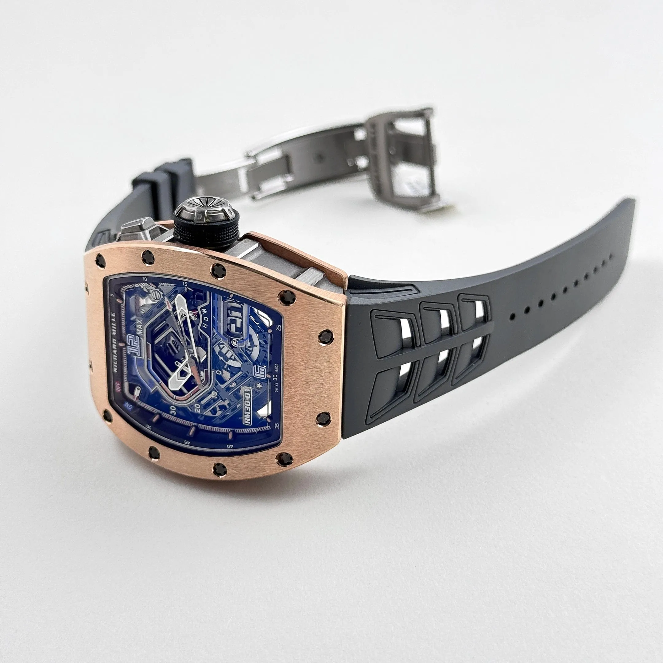 RM-Luxury-Watches LF 30-01 Declutchable Rotor Rose Gold Skeleton Dial (2024)