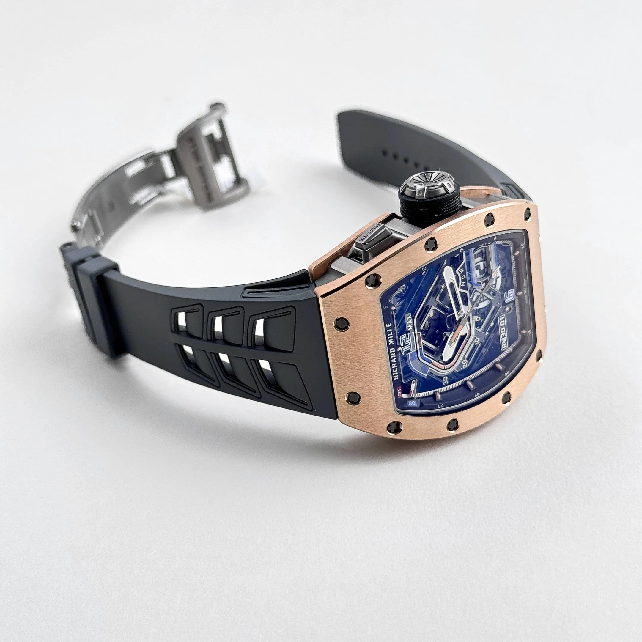 RM-Luxury-Watches LF 30-01 Declutchable Rotor Rose Gold Skeleton Dial (2024)