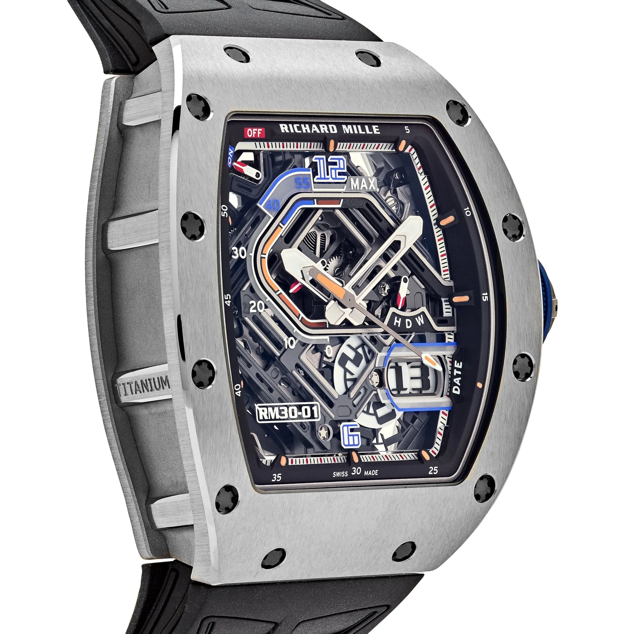 RM-Luxury-Watches LF 30-01 Declutchable Rotor Titanium Skeleton Dial