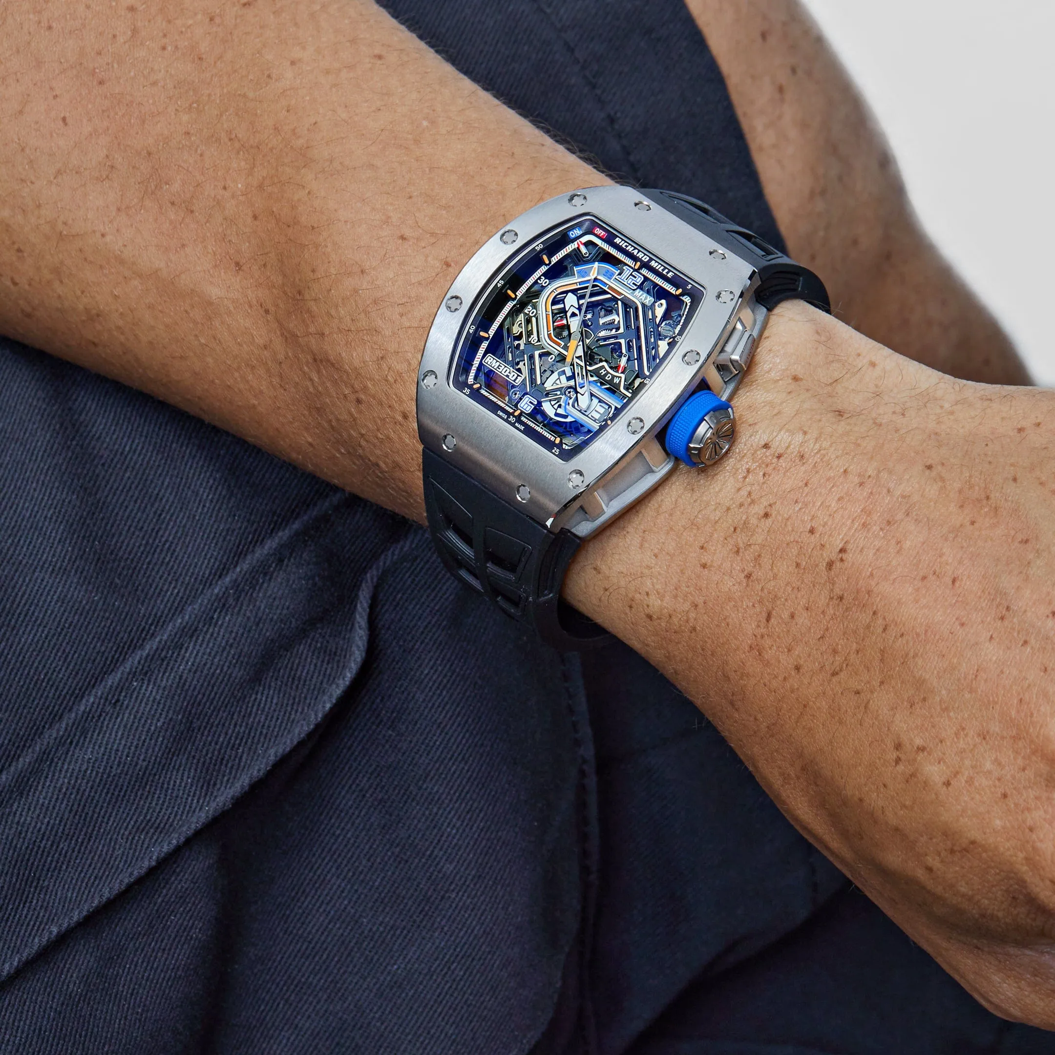 RM-Luxury-Watches LF 30-01 Declutchable Rotor Titanium Skeleton Dial